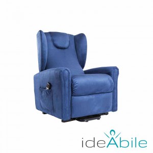 Poltrona elettrica 2 motori Lady Bergere 57470004-2M: colore blu
