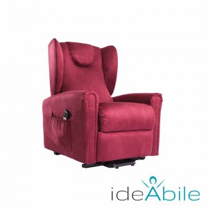 Poltrona elettrica 2 motori Lady Bergere 57470004-2M: colore bordeaux